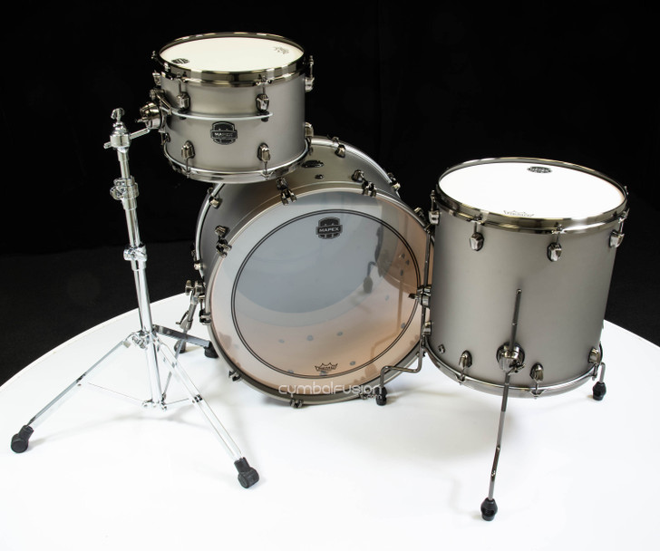Mapex Saturn Evolution Hybrid Powerhouse 3pc Rock Kit - Gun Metal Gray