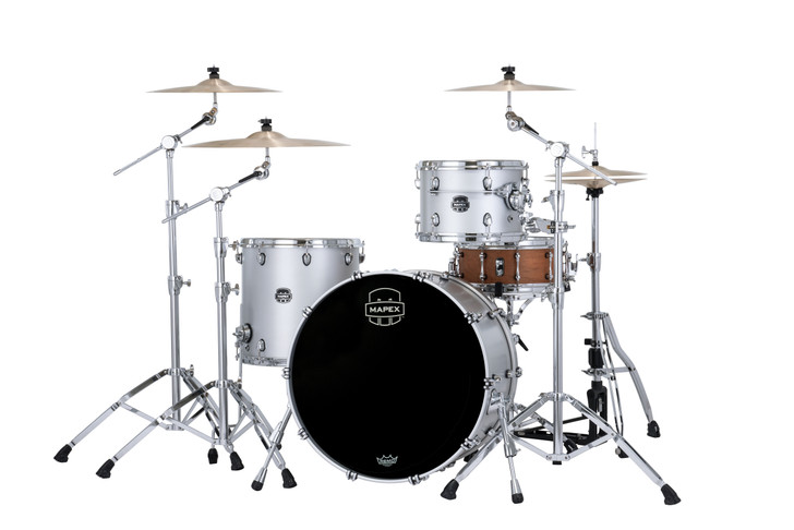 Mapex Saturn Evolution Hybrid Powerhouse 3pc Rock Kit - Iridium Silver