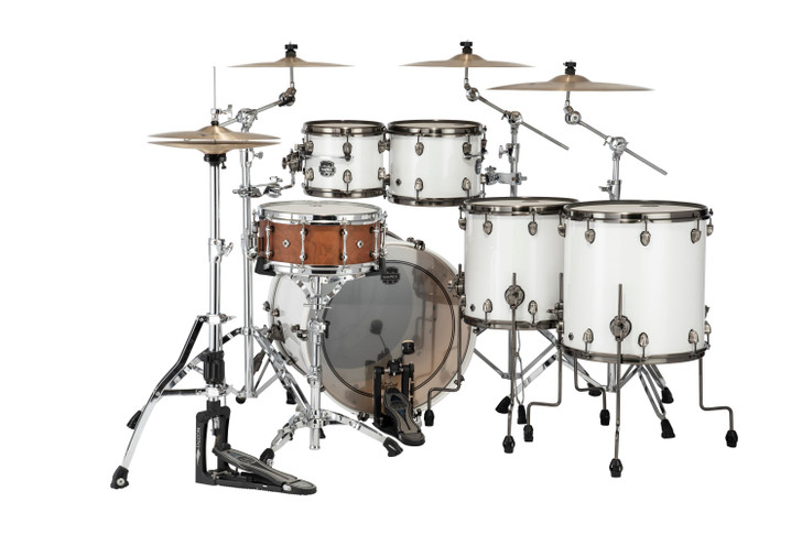 Mapex Saturn Evolution Birch/Walnut 5pc Workhorse Kit - Polar White