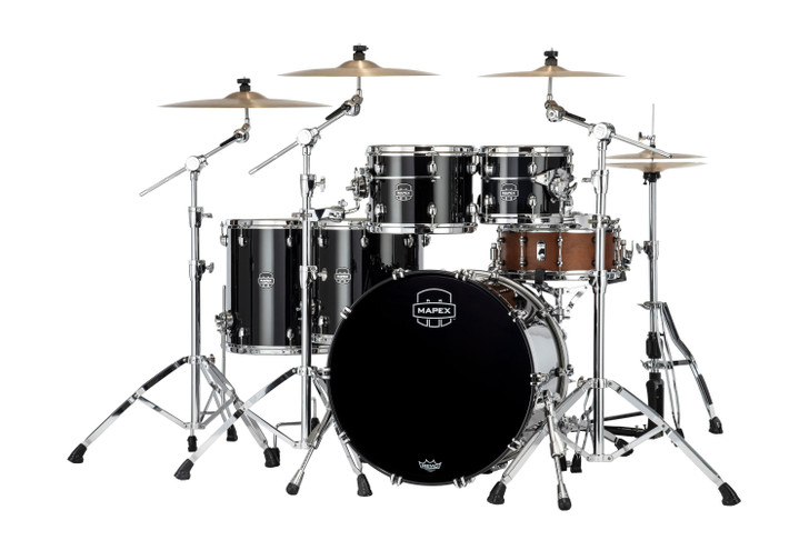 Mapex Saturn Evolution Birch/Walnut 5pc Workhorse Kit - Piano Black