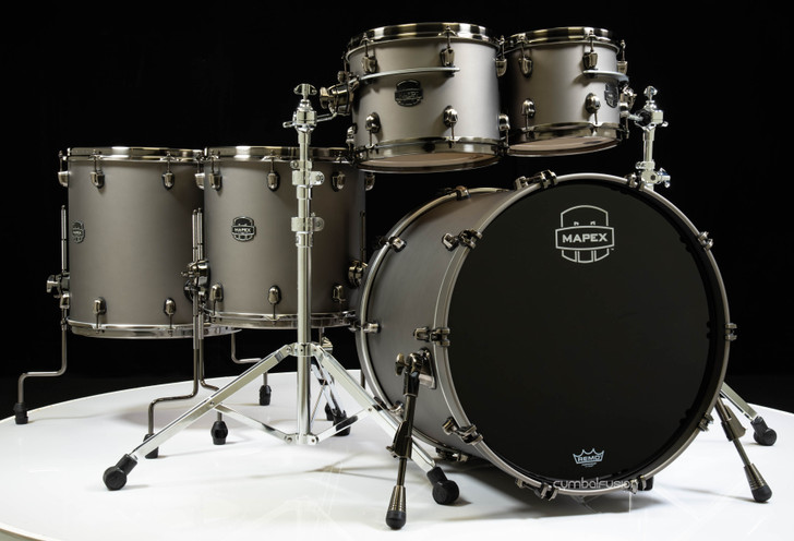 Mapex Saturn Evolution Birch/Walnut 5pc Workhorse Kit - Gun Metal Gray