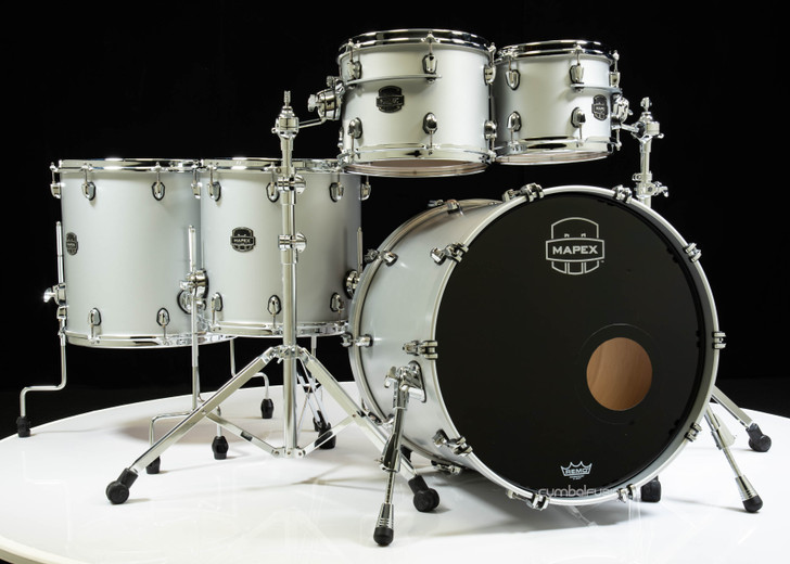 Mapex Saturn Evolution Birch/Walnut 5pc Workhorse Kit - Iridium Silver