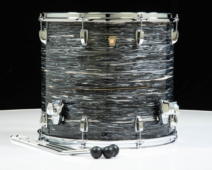 Ludwig Maple 18×16 Floor Tom + ファイバーケース Ludwig Classic Maple 16x18 Floor Tom Vintage Black Oyster