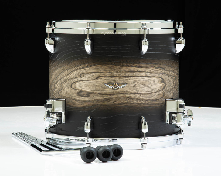 Tama Star Walnut 12x14 Floor Tom - Satin Black Japanese Sen Burst