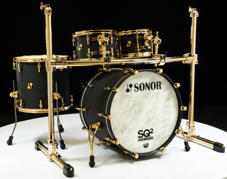 Sonor SQ2 4pc Beech Kit - Dark Satin w/ Gold HW