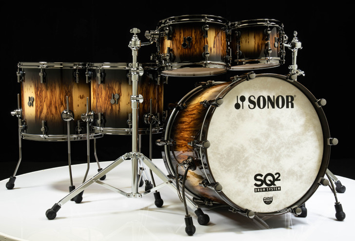 Sonor SQ2 5pc Maple Kit - Chocolate Candy Burst over African Marble