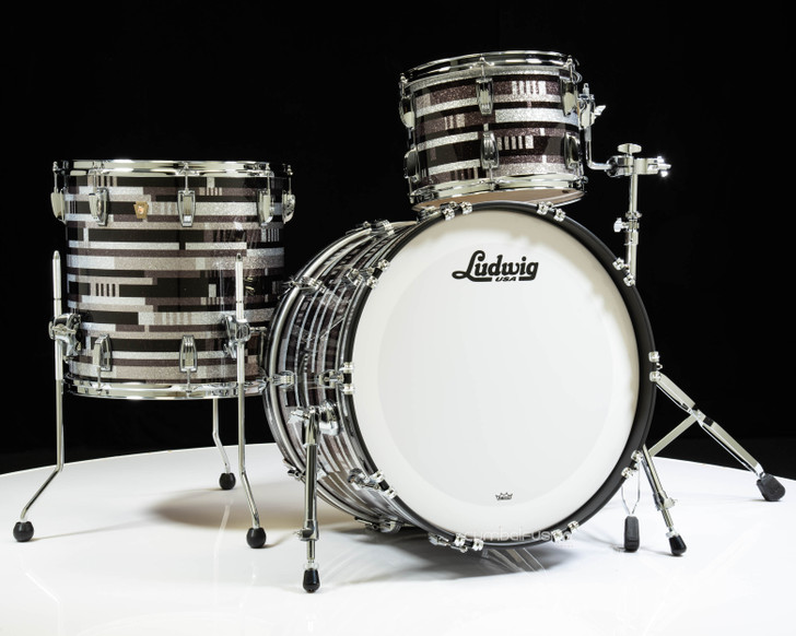 Ludwig Classic Maple FAB 3pc Kit 13/16/22 - Digital Sparkle