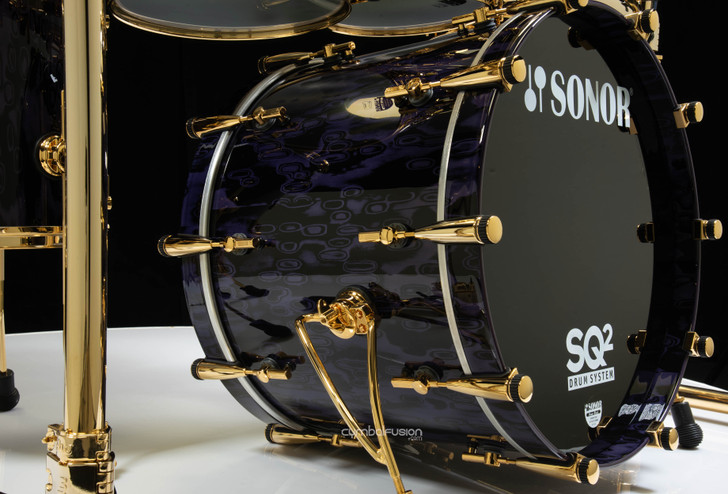 Sonor SQ2 6pc Beech Kit - Violet Tribal w/ Gold HW