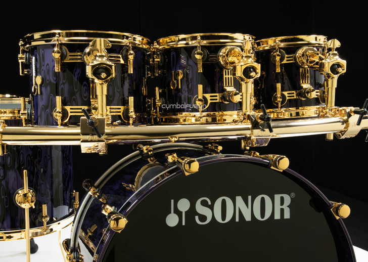 Sonor SQ2 6pc Beech Kit - Violet Tribal w/ Gold HW