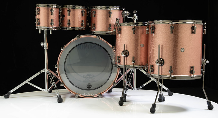 Sonor SQ2 6pc Beech Kit - Bright Copper Sparkle