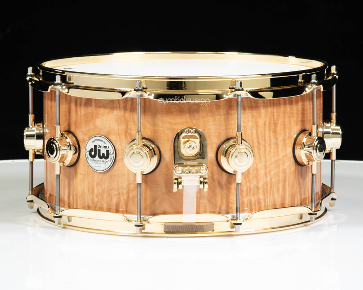 DW Collector's 3/3/3 Maple  6.5x14 - Super Curly Maple w/Gold HW