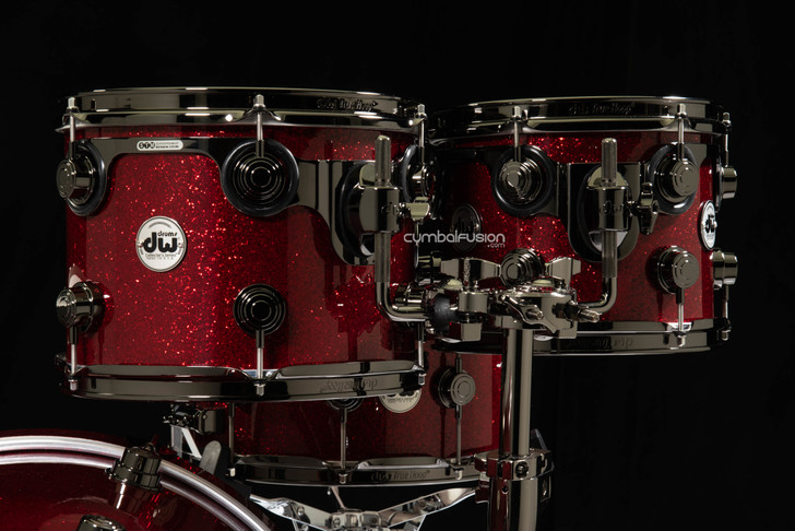 DW Collector's Pure Cherry 5pc Kit - Ruby Red Glass BN HW