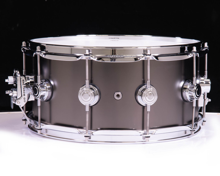 DW Collector's 6.5x14 Satin Black Nickel over Brass - Chrome HW