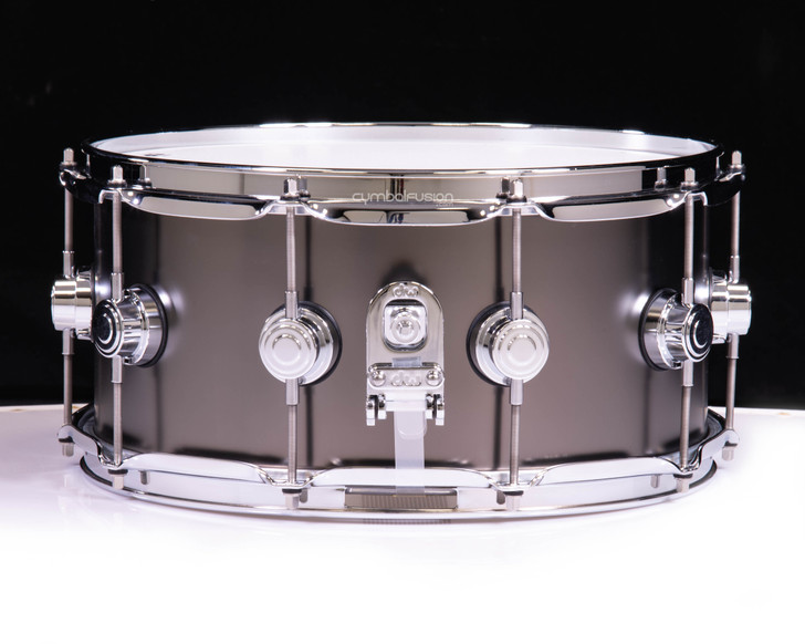 DW Collector's 6.5x14 Satin Black Nickel over Brass - Chrome HW