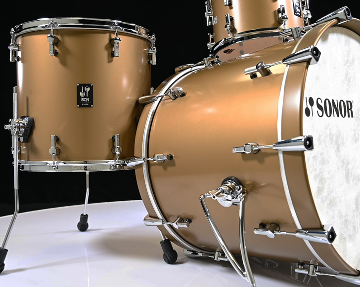 Sonor SQ1 22" 3-piece Shell Pack - Satin Gold Metallic