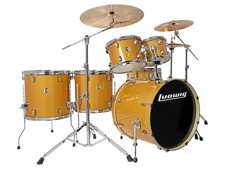 Ludwig Elements Evolution 6pc w/22" Bass Drum - Gold Sparkle