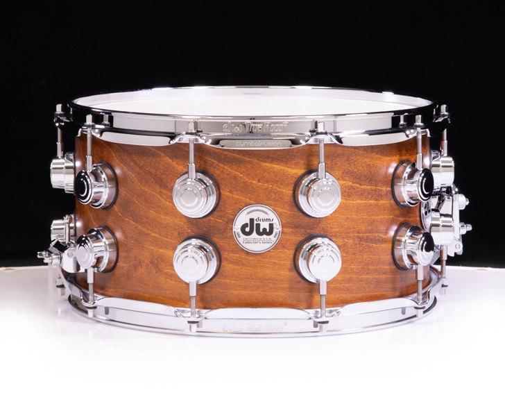 DW Collector's Pure Maple 7x14 Snare Drum - Honey Satin Oil