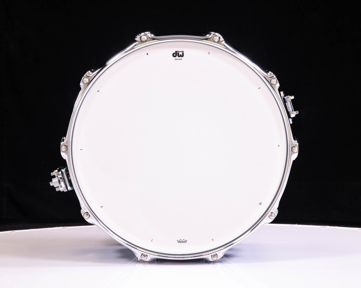 DW Collector's Pure Maple 7x14 Snare - Teal Glass w/ Chrome HW