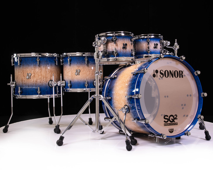 Sonor SQ2 6pc Maple Drum Kit - Blue Burst Over Scandinavian Birch