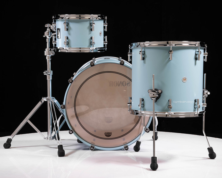 Back view of Sonor SQ1 Cruiser Blue 3pc