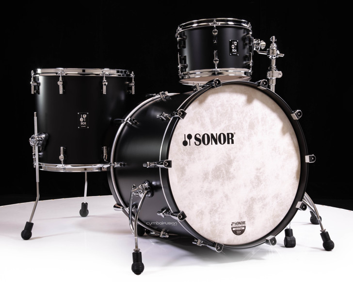 Sonor SQ1 22" 3pc Kit - GT Black **NEW 2022 Matching Hoops**