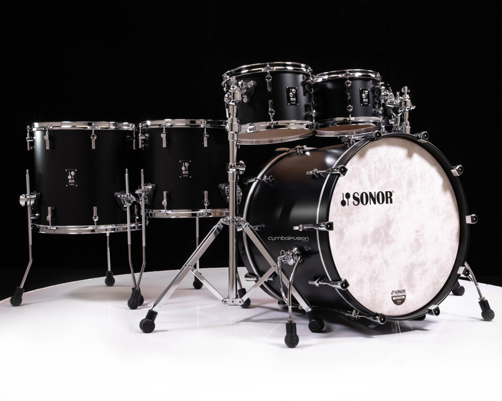 Sonor SQ1 22" 6pc Kit - GT Black **NEW 2022 Matching Hoops**