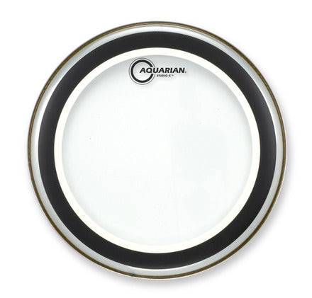 Aquarian Studio-X Clear 10mil Single Ply Bass Drumhead w/ X Ring 18