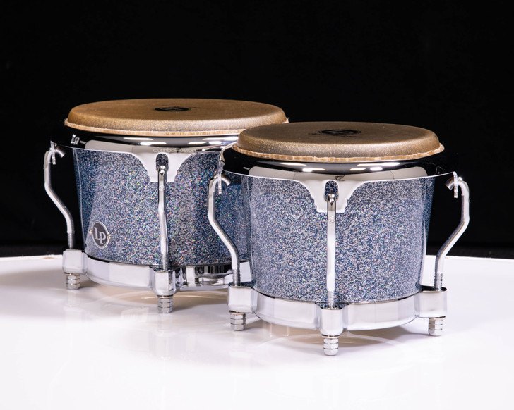 LP Limited Edition Galaxy Fiberglass Bongos Blue Ice Sparkle