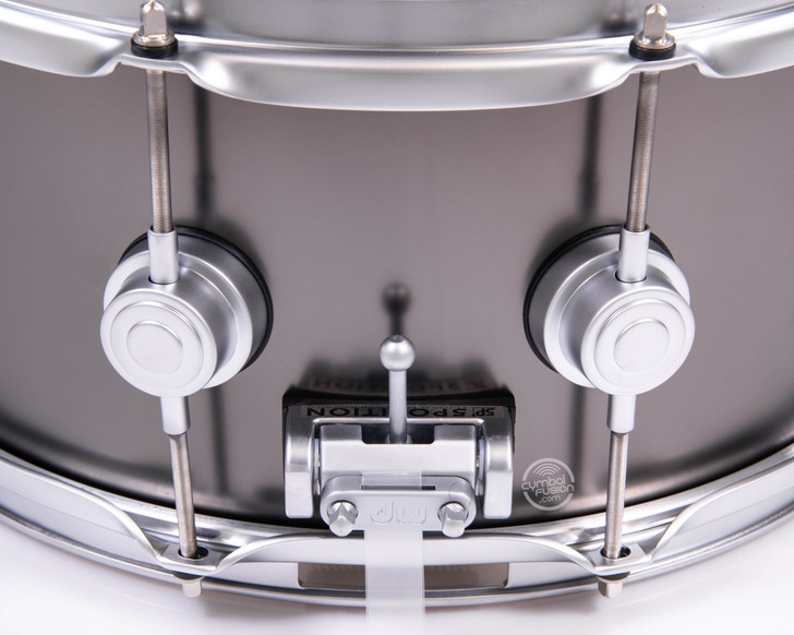 DW Collector's 6.5x14 Satin Black Nickel over Brass - Satin Chrome HW