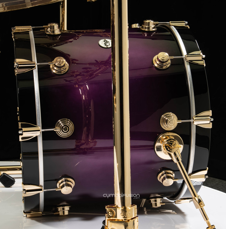 DW Collectors 7pc Maple SSC - Anodized Purple to Black Burst w/Gold
