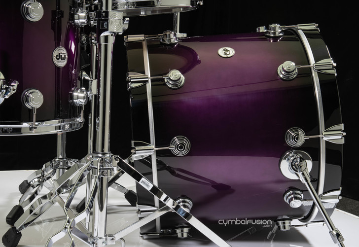 DW Collectors 7pc SSC Maple Shell Pack - Anodized Purple to Black Burst