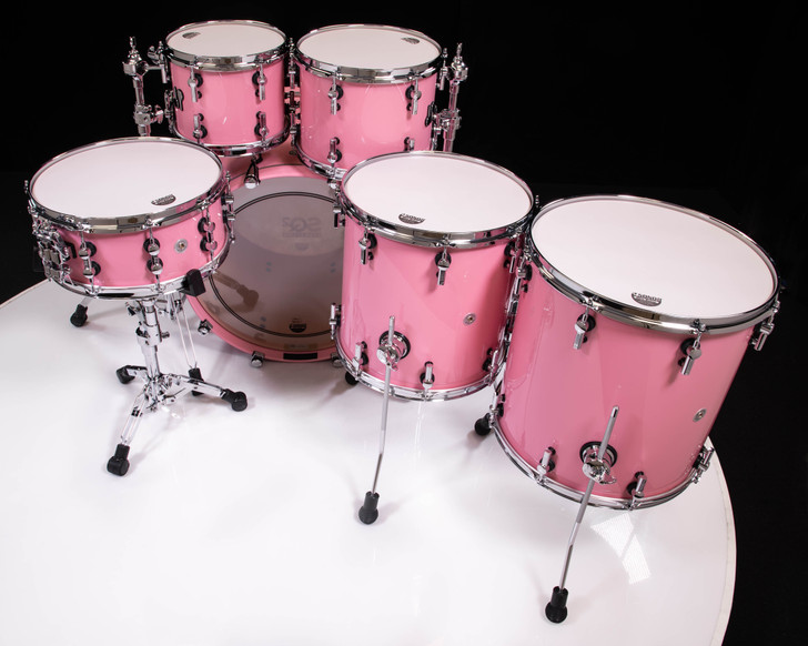 Sonor SQ2 6pc Beech Kit - Light Pink High Gloss 10/12/14/16/22/14SD
