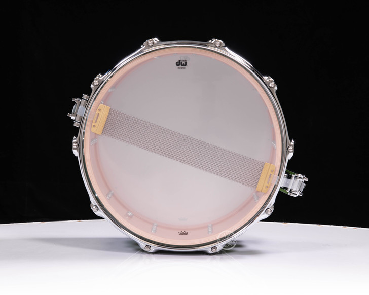 DW Collector's Pure Maple 7x14 Snare Drum - Lime Green Satin Oil