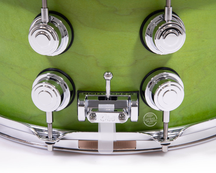 DW Collector's Pure Maple 7x14 Snare Drum - Lime Green Satin Oil