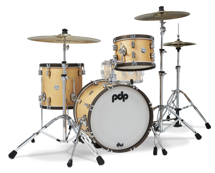 PDP Concept Maple Classic Shell Pack 3pc - Natural W/Ebony Hoops (PDCC1803NW)