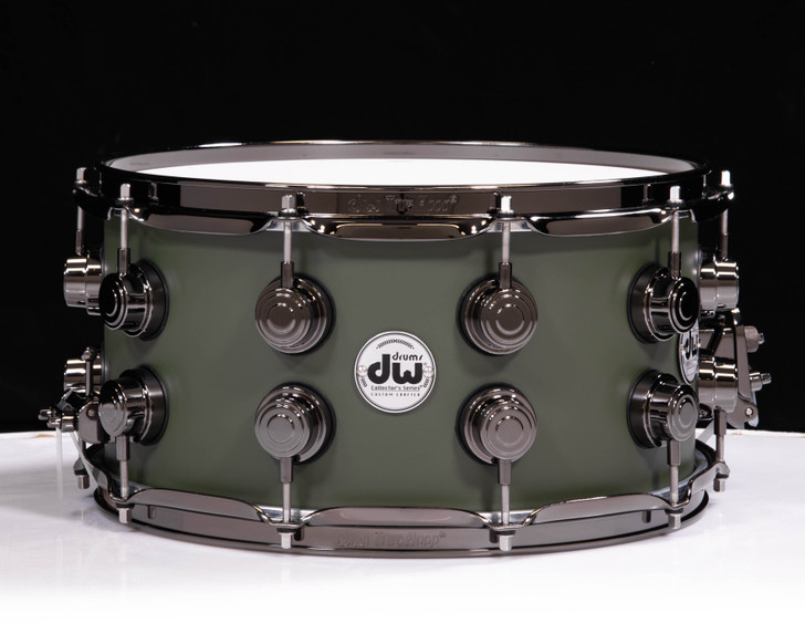 DW Collector's 7x14 Snare - Satin Toy Tank Green