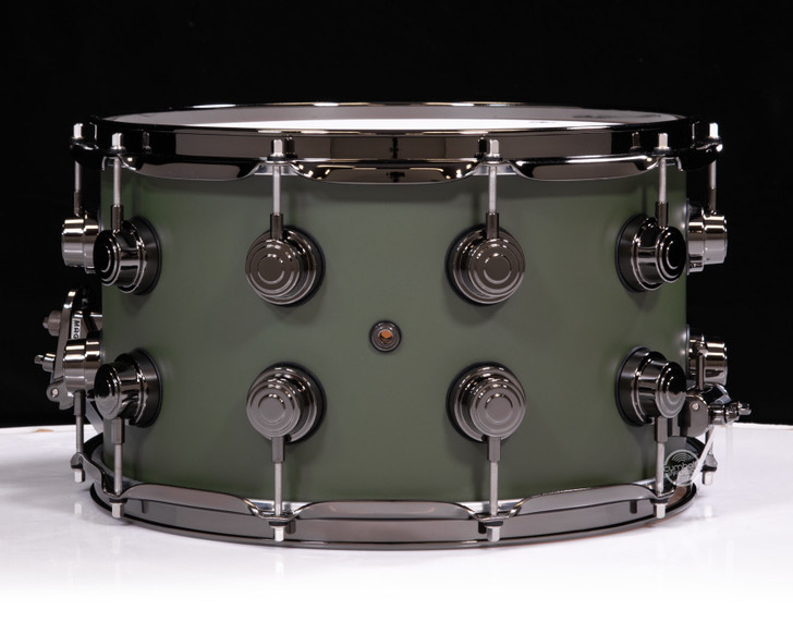 DW Collector's 8x14 Snare - Satin Toy Tank Green