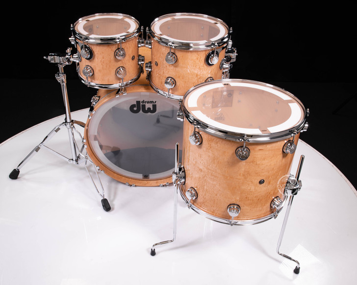 DW Collector's 4pc SSC Maple Kit - Exotic Curly Tear Drop Maple