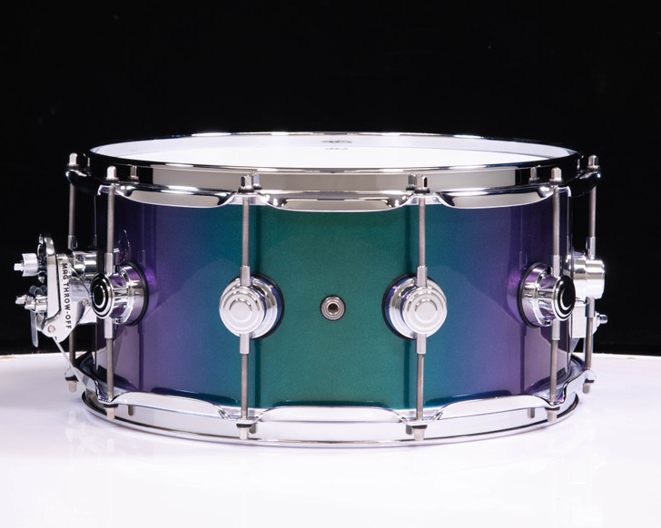 DW Collector's Brass 6.5x14 Snare Drum - Riddler  (Custom Finish)