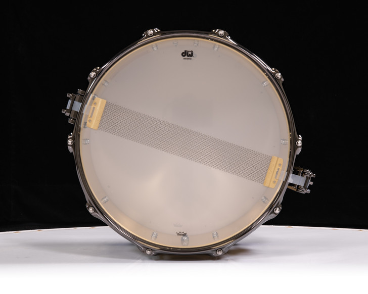 DW Collector's Series Polished Brass 3mm 6.5x14 Snare w/Black Nickel
