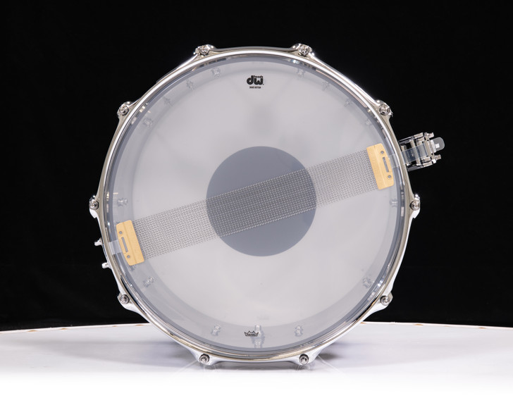 DW Acrylic Design Series Drum 8" x  14" Snare  - Smoke (Single Row)