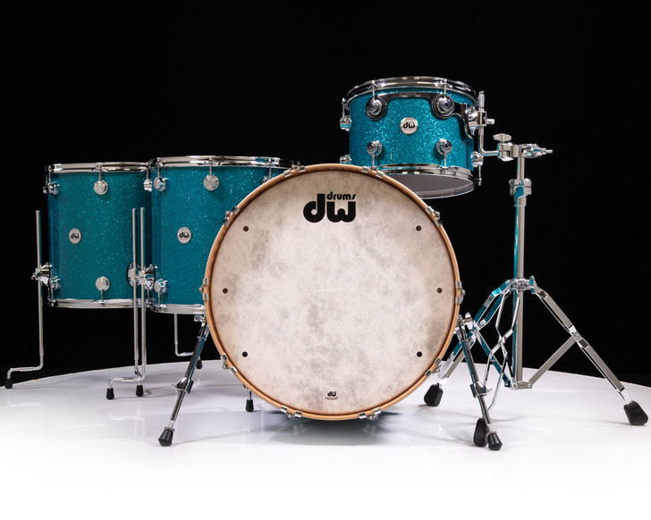 DW Collector's 4pc Maple/Mahogany Kit - Teal Glass