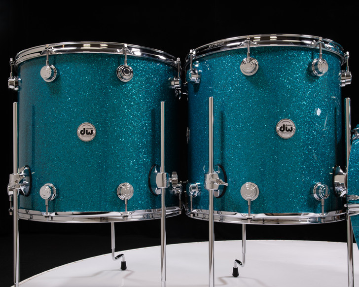 DW Collector's 4pc Maple/Mahogany Kit - Teal Glass