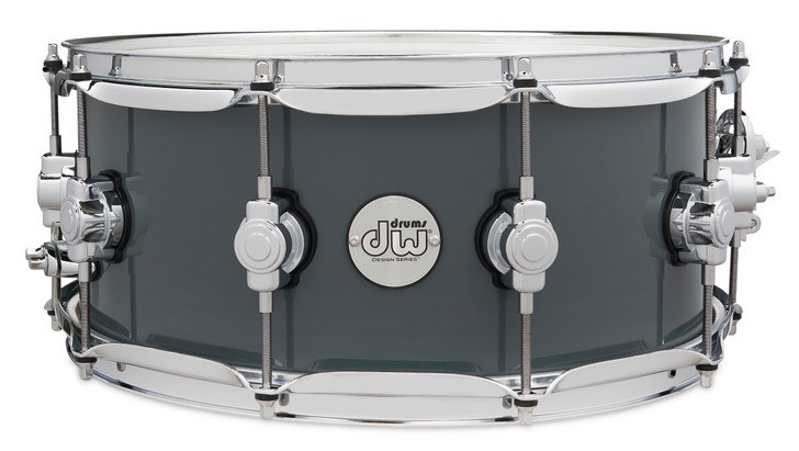 DW Design Series 6x14 Maple Snare Drum - Steel Grey