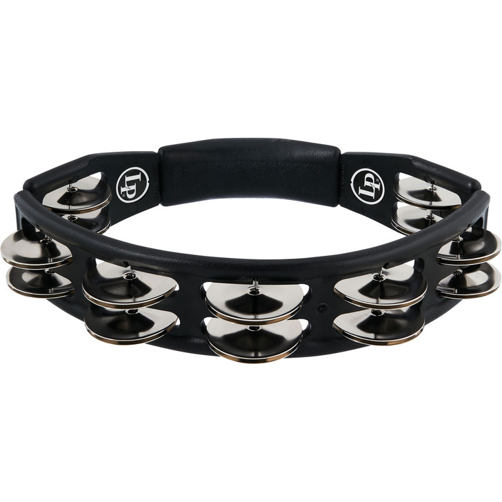 LP Black Cyclops Double-Row Steel Tambourine