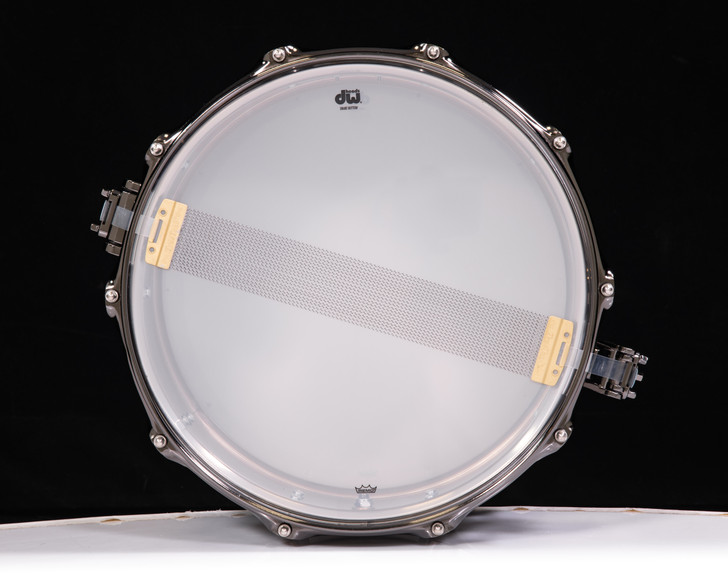 DW Collector's Nickel Over Brass 6.5x14 Snare - Black Nickel Hardware