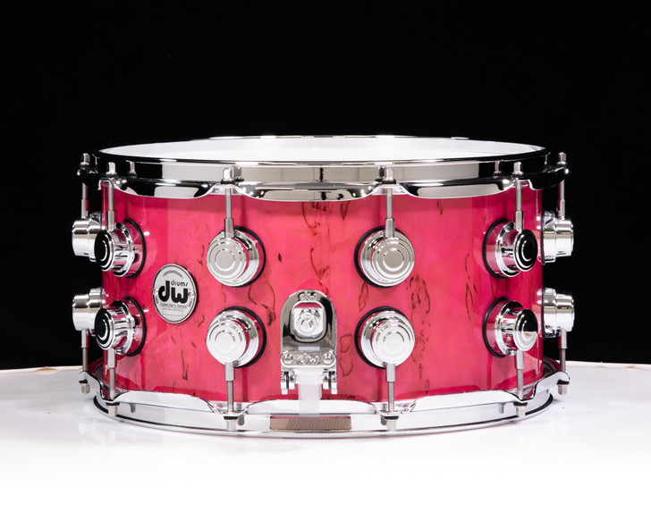DW Collector's 7x14 Birch Snare - Candy Pink over Kurillian Birch