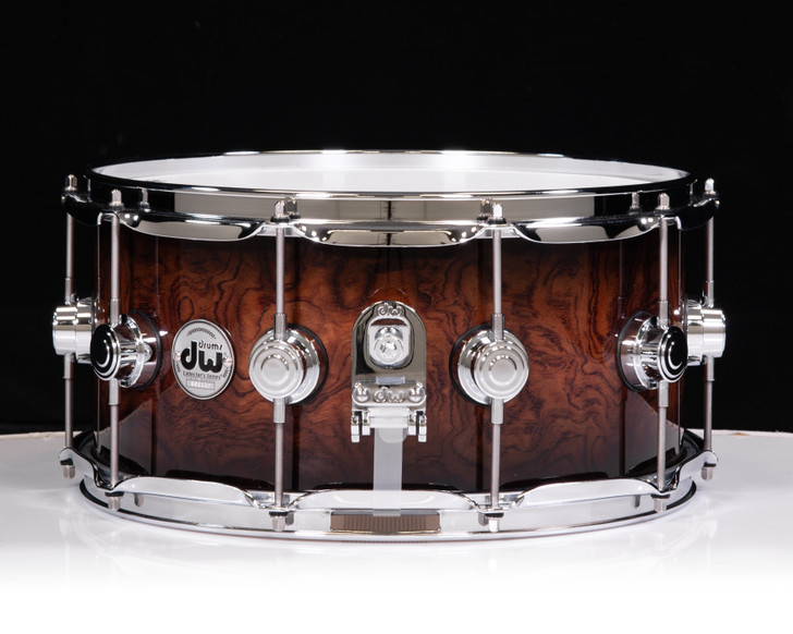 DW Collector's 6.5x14 Birch Snare - Candy Black Burst over Bubinga