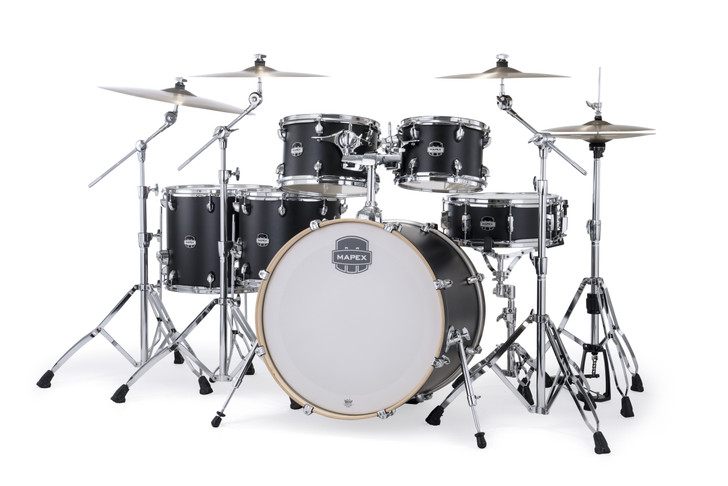 Mapex Mars Maple 6pc Studioease Shell Pack - Matte Black