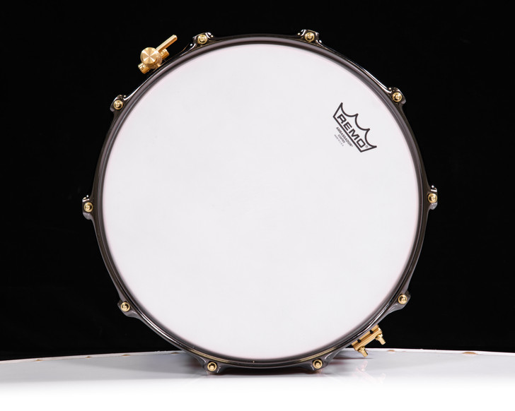 Cherry Hill Drums 14x7 Fiddleback Maple / Mottled Cherry w/Black Hoops